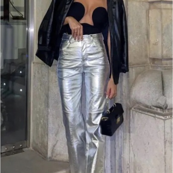 ZARA WOMEN BOYFRIEND MID-RISE JEANS - Silver - Picture 3 of 10